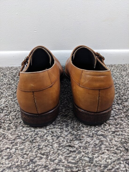Carmina Cordovan Monk Strap Loafers Simpson Tanned Calf Goodyear Mens 11.5 80180 main image 5